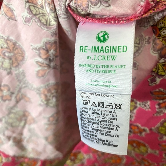 J. Crew Collection Midi Maxi Dress Ratti Floral Tie Waist Shirtdress New NWT - Picture 9 of 13